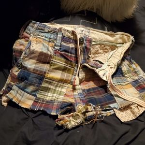 MULTI COLOR AMERICAN EAGLE CUT OFF CARGO SHORTS